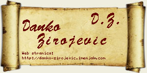 Danko Zirojević vizit kartica